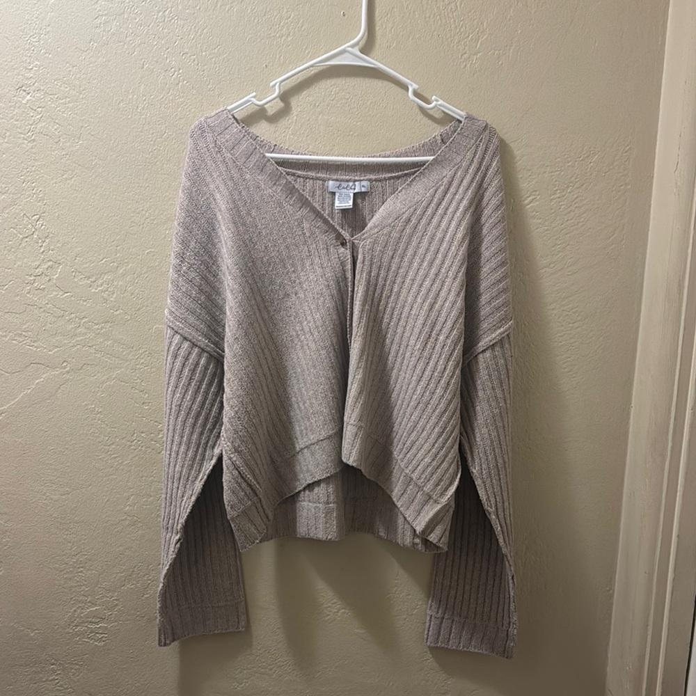 Cozy Beige V-Neck Sweater